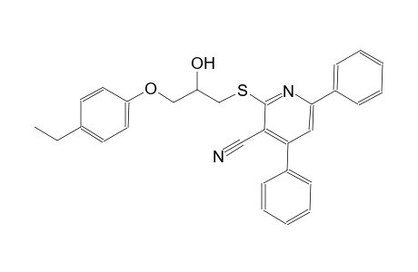 2-{[3-(4-ethylphenoxy)-2-hydroxypropyl]sulfanyl}-4,6-diphenylnicotinonitrile