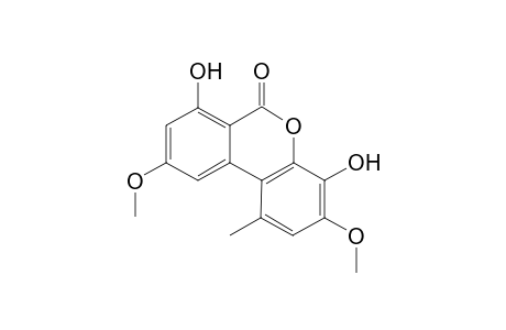 4,7-Dihydroxy-3,9-dimethoxy-1-methyl-6H-benzo[c]chromen-6-one (Graphislactone A}