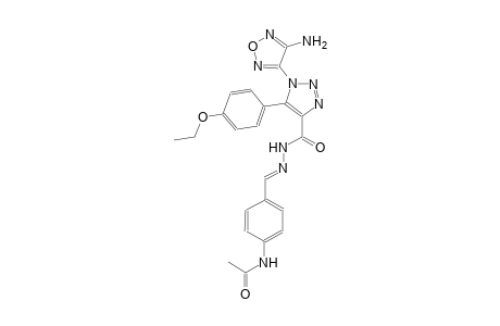 N-{4-[(E)-(2-{[1-(4-amino-1,2,5-oxadiazol-3-yl)-5-(4-ethoxyphenyl)-1H-1,2,3-triazol-4-yl]carbonyl}hydrazono)methyl]phenyl}acetamide