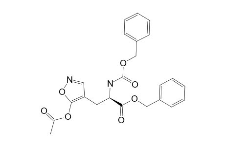 BENZYL-(2S)-BENZYLOXYCARBONYLAMINO-3-(5-ACETOXYISOXAZOL-4-YL)-PROPIONATE