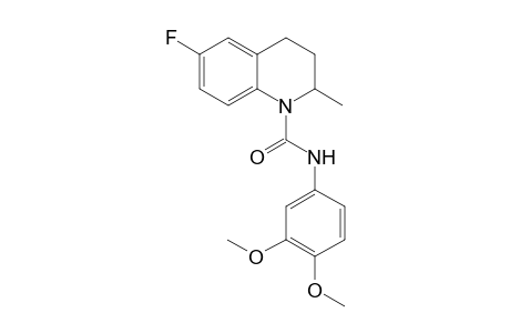 6-Fluoro-2-methyl-3,4-dihydro-2H-quinoline-1-carboxylic acid, 3,4-dimethoxyphenylamide