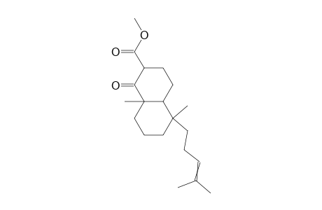 (2.xi.,4as,5s,8as)-(+)-2-carbomethoxy-5.beta.,8a.beta.-dimethyl-5.alpha.-(4-methyl-3-pentenyl)-3,4,4a,5,6,7,8,8a-octahydronaphthalen-1(2h)-one