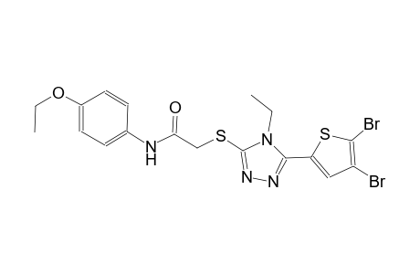 2-{[5-(4,5-dibromo-2-thienyl)-4-ethyl-4H-1,2,4-triazol-3-yl]sulfanyl}-N-(4-ethoxyphenyl)acetamide