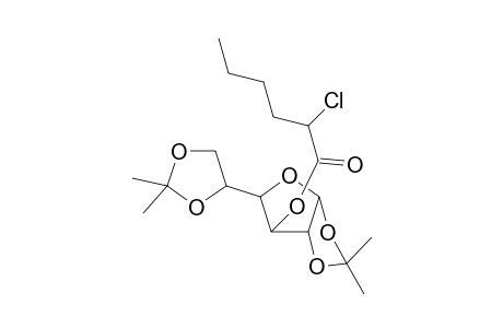 1,2;5,6-Di-O-(1-methylethylidene)-.alpha.-D-glucofuranosyloxy-2-chloro hexanoate