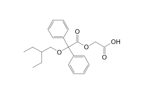 2-[2'-( 2"-Ethylbutoxy)-2',2'-diphenylacetoxy]acetic acid