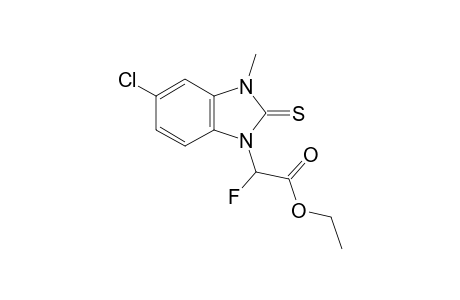 Ethyl 2-(5-chloro-3-methyl-2-thioxo-2,3-dihydro-1H-benzo[d]imidazol-1-yl)-2-fluoroacetate