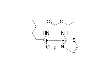 Propanoic acid, 3,3,3-trifluoro-2-pentanoylamino-2-(2-thiazolylamino)-, ethyl ester