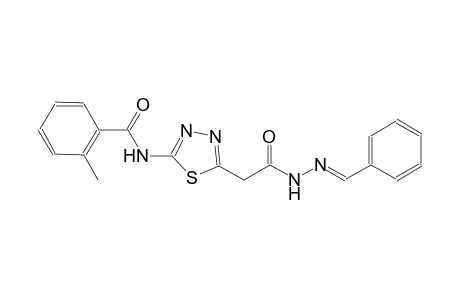 N-(5-{2-[(2E)-2-benzylidenehydrazino]-2-oxoethyl}-1,3,4-thiadiazol-2-yl)-2-methylbenzamide