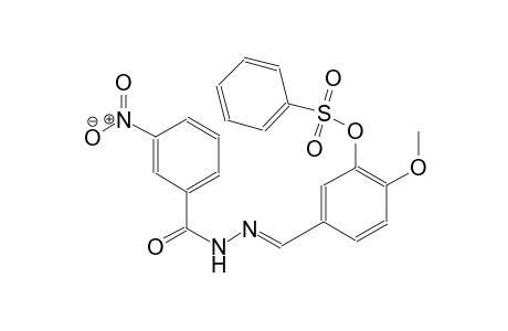 2-methoxy-5-{(E)-[(3-nitrobenzoyl)hydrazono]methyl}phenyl benzenesulfonate