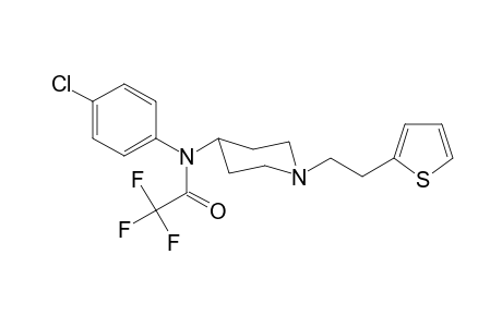 N-(4-Chlorophenyl)-N-(1-[(2-thiophen-2-yl)ethyl]piperidin-4-yl)trifluoroacetamide