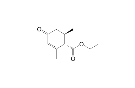 (1S,6R)-2,6-dimethyl-4-oxo-1-cyclohex-2-enecarboxylic acid ethyl ester