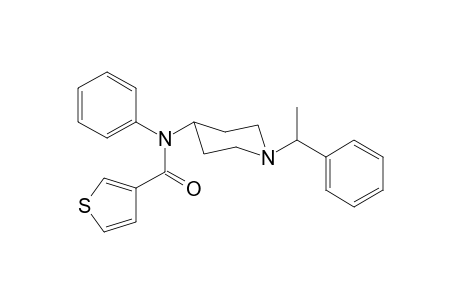 N-Phenyl-N-[1-(1-phenylethyl)piperidin-4-yl]thiophene-3-carboxamide