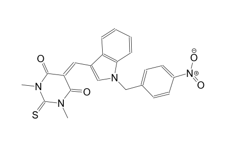 1,3-dimethyl-5-{[1-(4-nitrobenzyl)-1H-indol-3-yl]methylene}-2-thioxodihydro-4,6(1H,5H)-pyrimidinedione