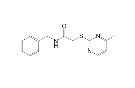 acetamide, 2-[(4,6-dimethyl-2-pyrimidinyl)thio]-N-(1-phenylethyl)-