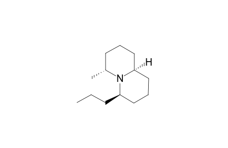 (4R*,6R*,9aS*)-4-Methyl-6-propyl-2,3,4,6,7,8,9,9a-octahydro-1H-quinolizine