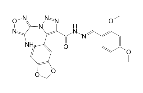 1-(4-amino-1,2,5-oxadiazol-3-yl)-5-(1,3-benzodioxol-5-yl)-N'-[(E)-(2,4-dimethoxyphenyl)methylidene]-1H-1,2,3-triazole-4-carbohydrazide