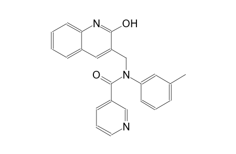 N-[(2-hydroxy-3-quinolinyl)methyl]-N-(3-methylphenyl)nicotinamide