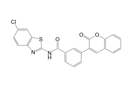 N-(6-chloro-1,3-benzothiazol-2-yl)-3-(2-oxo-2H-chromen-3-yl)benzamide