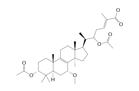 GANODERIC-ACID-MD;3-ALPHA,22-DIACETOXY-7-ALPHA-METHOXY-5-ALPHA-LANOST-8,(24E)-DIEN-26-OIC-ACID