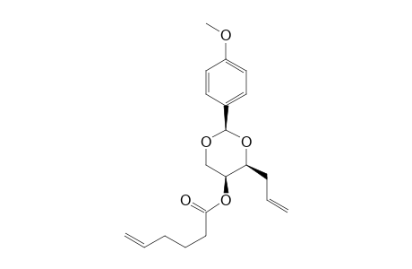 (+/-)-(2R,4S,5S)-4-Allyl-2-(4-methoxyphenyl)[1,3]dioxane-5-yl Hex-5-enoate
