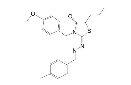 4-methylbenzaldehyde [(2E)-3-(4-methoxybenzyl)-4-oxo-5-propyl-1,3-thiazolidin-2-ylidene]hydrazone