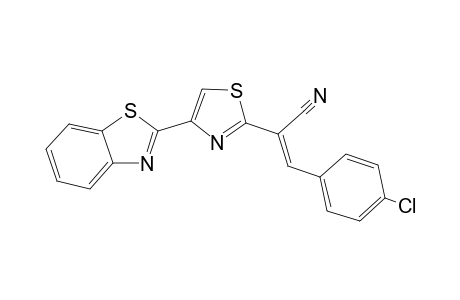 4-(Benzothiazol-2'-yl)-2-[2''-(p-chlorophenyl)-1"-cyano-1"-ethenyl]-thiazole