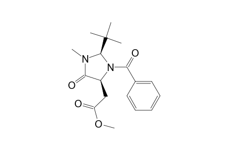 4-Imidazolidineacetic acid, 3-benzoyl-2-(1,1-dimethylethyl)-1-methyl-5-oxo-, methyl ester, (2R-cis)-