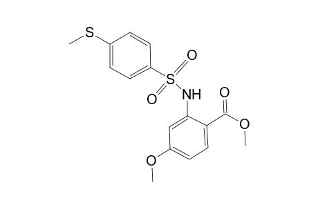 Benzoic acid, 4-methoxy-2-[[[4-(methylthio)phenyl]sulfonyl]amino]-, methyl ester