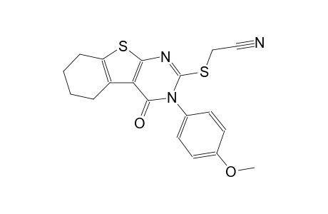 {[3-(4-methoxyphenyl)-4-oxo-3,4,5,6,7,8-hexahydro[1]benzothieno[2,3-d]pyrimidin-2-yl]sulfanyl}acetonitrile