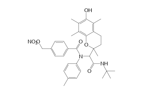 N-[1-(tert-butylaminocarbonyl)-1-(6-hydroxy-2,5,7,8-tetramethylchroman-2-yl)methyl]-N-(4-methylphenyl)-4-[(nitrooxy)methyl]-phenylcarboxamide