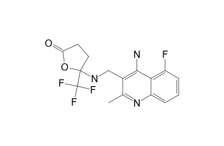 4-AMINO-5-FLUORO-2-METHYL-3-[N-(4-TRIFLUOROMETHYL-GAMMA-BUTYROLACTON-4-YL)]-AMINOMETHYL-QUINOLINE
