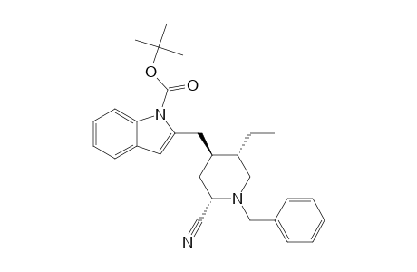 2-[(1-BENZYL-R-2-CYANO-C-5-ETHYL-T-4-PIPERIDYL)-METHYL]-1-(TERT.-BUTOXYCARBONYL)-INDOLE