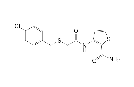 3-{2-[(p-chlorobenzyl)thio]acetamido}-2-thiophenecarboxamide