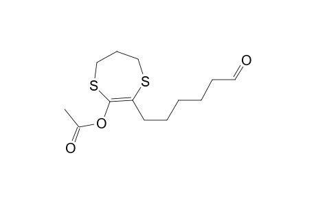5H-1,4-Dithiepin-2-hexanal, 3-(acetyloxy)-6,7-dihydro-
