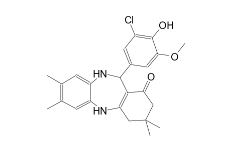 1H-dibenzo[b,e][1,4]diazepin-1-one, 11-(3-chloro-4-hydroxy-5-methoxyphenyl)-2,3,4,5,10,11-hexahydro-3,3,7,8-tetramethyl-