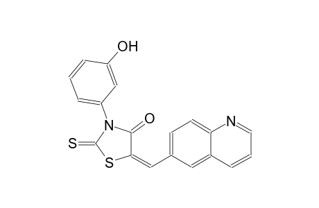 4-thiazolidinone, 3-(3-hydroxyphenyl)-5-(6-quinolinylmethylene)-2-thioxo-, (5E)-