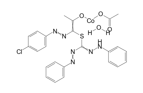 ({1-[2-(4-chlorophenyl)diazen-1-yl]-1-{[N'-(phenylamino)-N-(phenylimino)carbamimidoyl]sulfanyl}prop-1-en-2-yl}oxy)cobaltio acetate hydrate