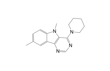 5,8-dimethyl-4-(1-piperidinyl)-5H-pyrimido[5,4-b]indole