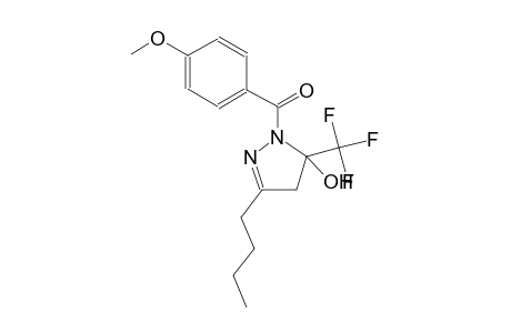 3-butyl-1-(4-methoxybenzoyl)-5-(trifluoromethyl)-4,5-dihydro-1H-pyrazol-5-ol
