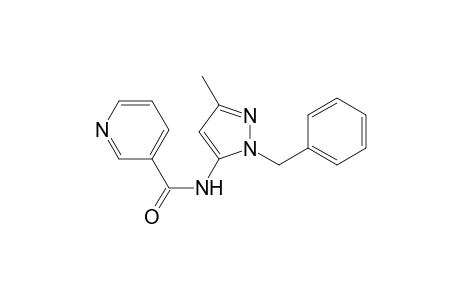 3-Pyridinecarboxamide, N-[3-methyl-1-(phenylmethyl)-1H-pyrazol-5-yl]-