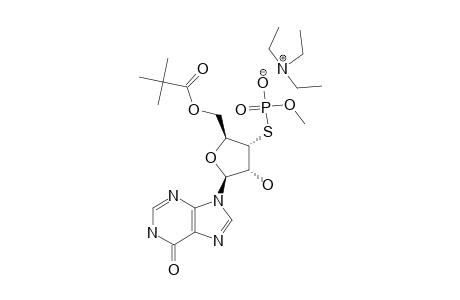 9-[5-O-PIVALOYL-3-DEOXY-3-S-(O-METHYL-PHOSPHOROTHIOLATE)-BETA-D-RIBOFURANOSYL]-HYPOXANTHINE-TRIETHYLAMMONIUM-SALT;ISP-ME