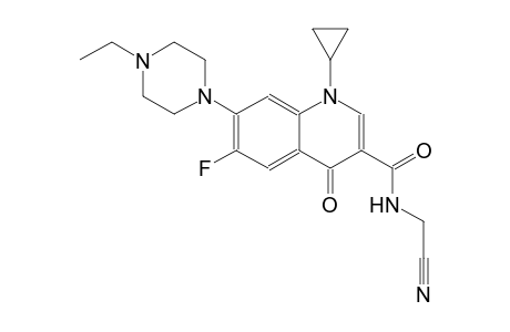 3-quinolinecarboxamide, N-(cyanomethyl)-1-cyclopropyl-7-(4-ethyl-1-piperazinyl)-6-fluoro-1,4-dihydro-4-oxo-