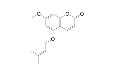 7-Methoxy-5-(3-methylbut-2-enoxy)-1-benzopyran-2-one
