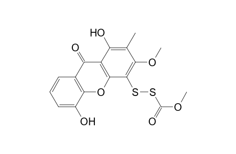 1,5-Dihydroxy-3-methoxy-2-methyl-4-[(methoxycarbonyl)dithio]xanthone