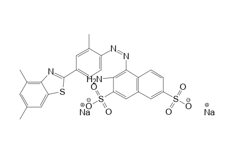 2,(4-Amino-m-tolyl)-4,6-dimethylbenzothiazole->3-amino-2,7-naphthalindisulfonic acid