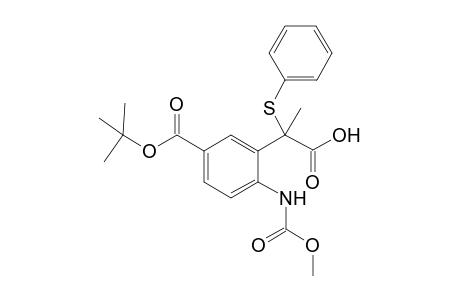 2-[o-(N-Methoxycarbonyl)amino-N-(4-tert-butoxycarbonylphenyl)]-2-phenylsulfanylpropanoic acid