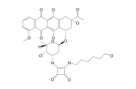 (7S,9S)-9-acetyl-6,9,11-trihydroxy-7-[(2R,4S,5S,6S)-5-hydroxy-4-[[2-(6-hydroxyhexylamino)-3,4-diketo-1-cyclobutenyl]amino]-6-methyl-tetrahydropyran-2-yl]oxy-4-methoxy-8,10-dihydro-7H-tetracene-5,12-quinone