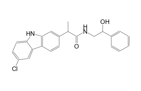 9H-carbazole-2-acetamide, 6-chloro-N-(2-hydroxy-2-phenylethyl)-alpha-methyl-