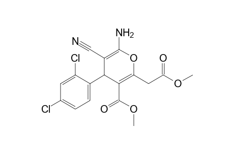2-Amino-3-cyano-4-(2,4-dichlorophenyl)-5-(methoxycarbonyl)-6-(methoxycarbonylmethyl)-4H-pyran-