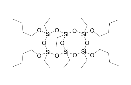 3,5,9,11-Tetrabutoxy-1,3,5,7,9,11-hexaethylbicyclo[5.5.1]hexasiloxane